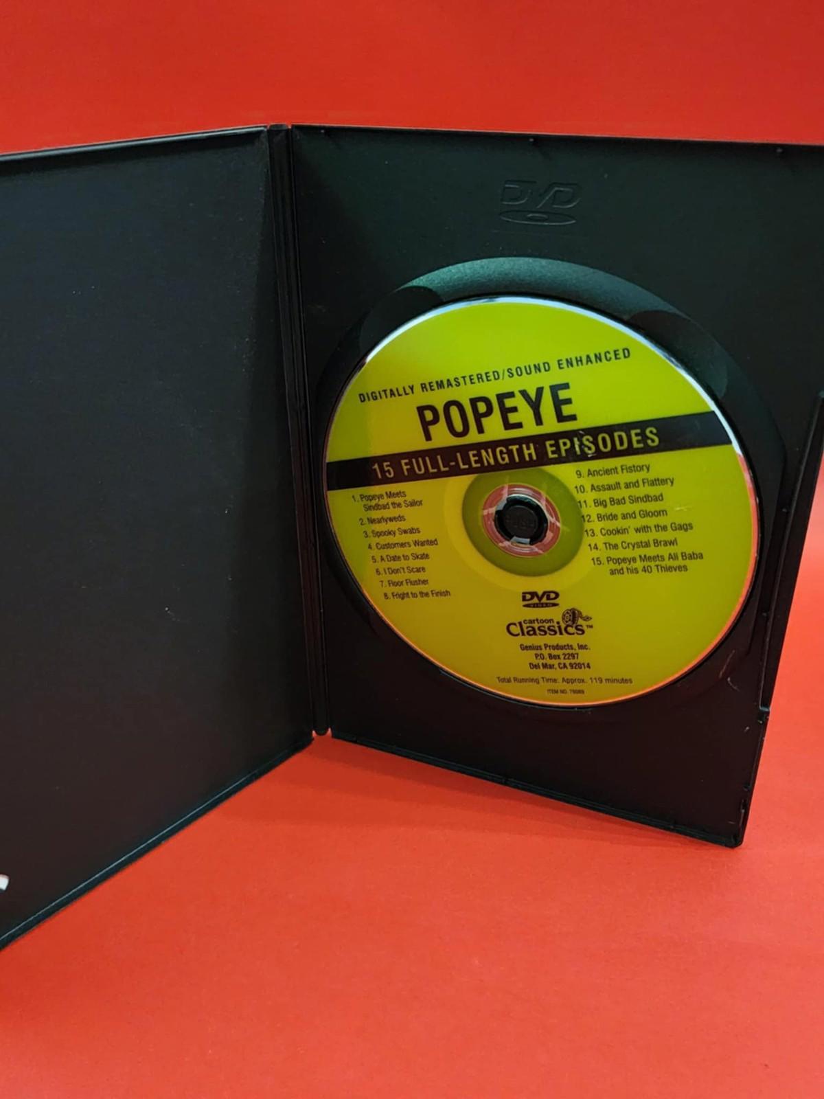 Popeye (DVD, 2005, Full Screen) 15 Black & White/Color Animated Shorts! like new