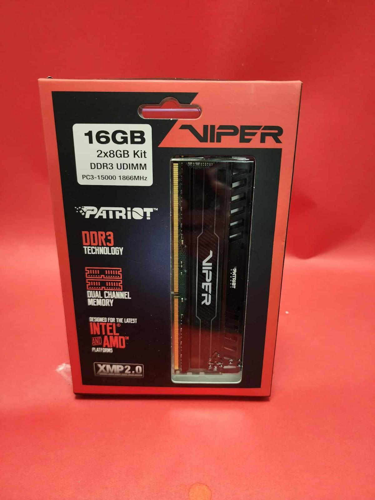 Patriot PV316G160C9K Viper 16GB 2x8GB DDR3 1600MHz RAM Brand new!!!