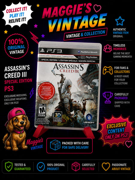 Assassins Creed III 3 PlayStation 3 PS3 CIB Complete DISC LIKE NEW