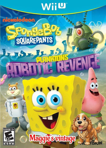Spongebob Squarepants Planktons Robotic Revenge Nintendo Wii U DISC LIKE NEW