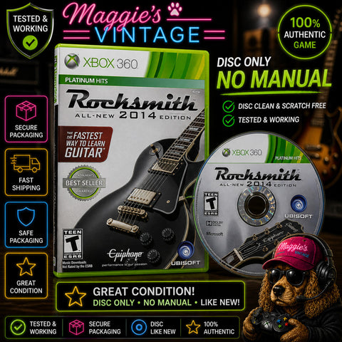 Rocksmith 2014 Edition (Microsoft Xbox 360, 2014) NO MANUAL DISC LIKE NEW