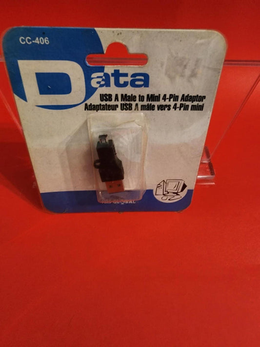 USB 2.0 Type A Male to Mini 4-pin  Male Adapter Converter Connector