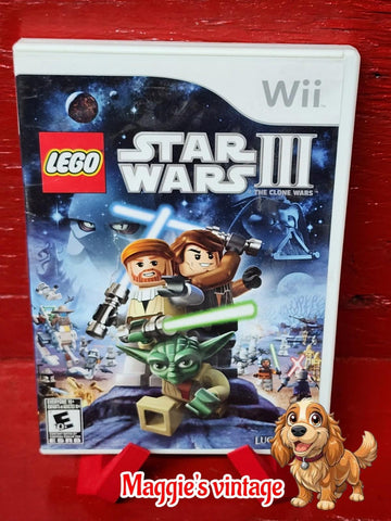 Lego Star Wars III: The Clone Wars (Nintendo Wii)  COMPLETE DISC LIKE NEW* READ