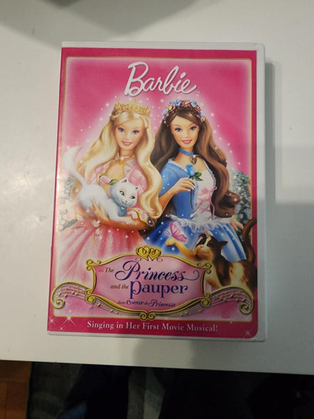 Barbie as The Princess and the Pauper DVD Musical *BILINGUE DISC LIKE NEW*