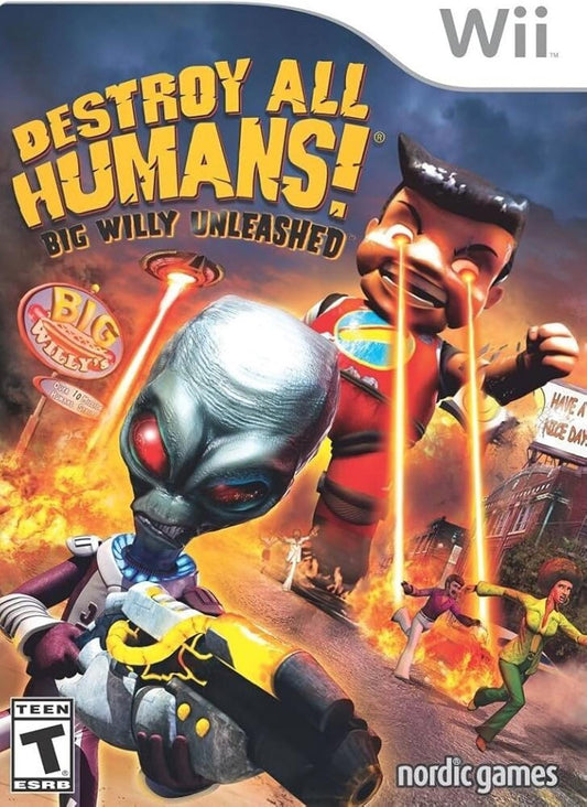 Destroy All Humans Big Willy Unleashed Wii Complete w/ Manual tested