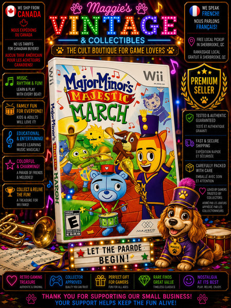 Major Minor's Majestic March (Nintendo Wii, 2009) CIB DISC LIKE NEW