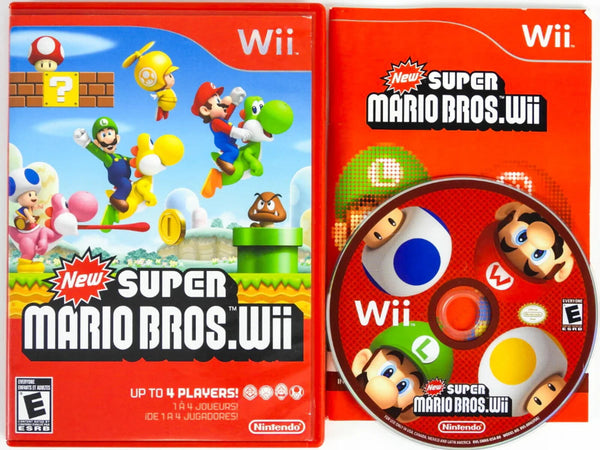New Super Mario Bros. Wii (Nintendo Wii, 2009) CIB Complete DISC LIKE NEW
