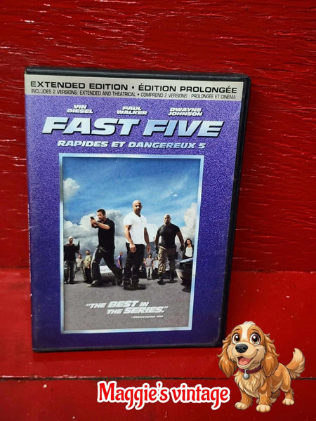 Fast Five (DVD, 2011, Canadian)  *BILINGUE DISC LIKE NEW*