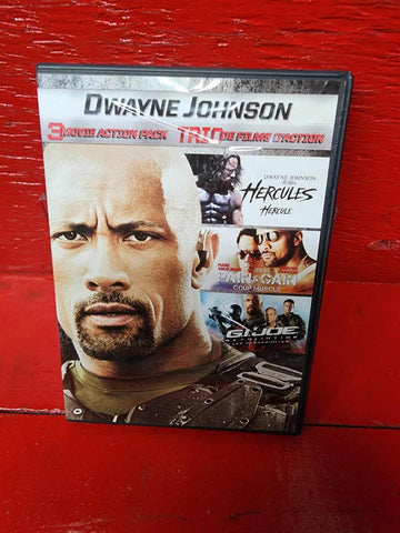 Dwayne Johnson Action Collection (DVD, 3-Disc Set,)  *BILINGUE DISC LIKE NEW