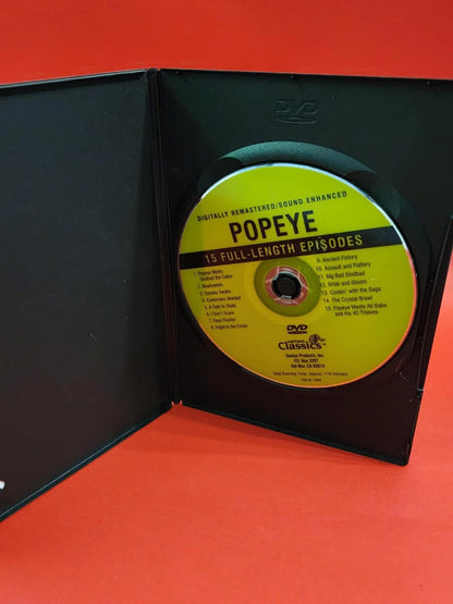 Popeye (DVD, 2005, Full Screen) 15 Black & White/Color Animated Shorts! like new