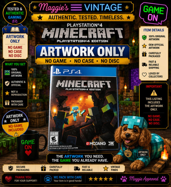 Minecraft: Playstation 4 Edition (Sony PlayStation 4 PS4, 2014) MANUAL ONLY