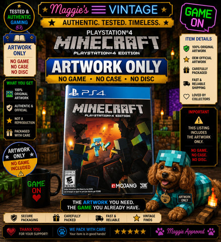 Minecraft: Playstation 4 Edition (Sony PlayStation 4 PS4, 2014) MANUAL ONLY