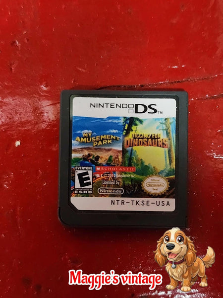 My Amusement Park / Digging for Dinosaurs (Nintendo DS, CART ONLY CLEANED TESTED