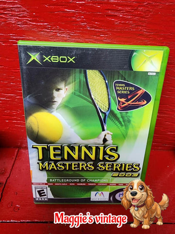 Tennis Masters Series 2003 (Microsoft Xbox, 2003) CIB Complete DISC LIKE NEW