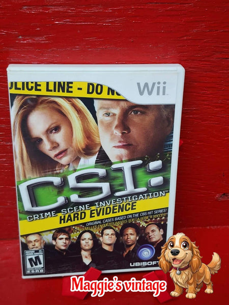 CSI Hard Evidence (Nintendo Wii, 2008)  *CIB COMPLETE DISC LIKE NEW*