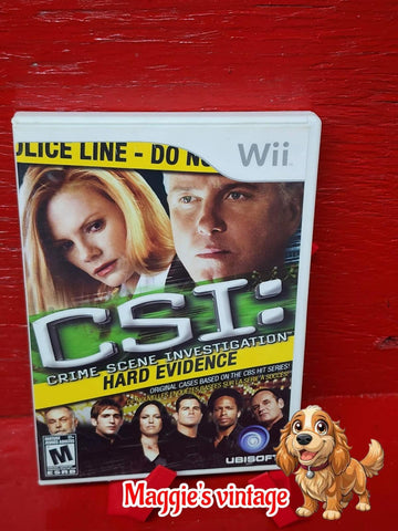 CSI Hard Evidence (Nintendo Wii, 2008)  *CIB COMPLETE DISC LIKE NEW*