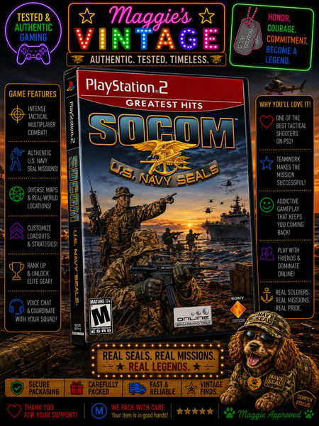 SOCOM: Navy SEALs (PlayStation 2, PS2, 2002) CIB DISC LIKE NEW