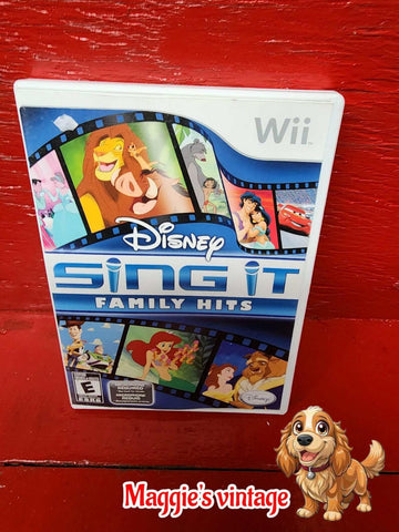 Disney Sing It: Family Hits (Nintendo Wii) Complete With Manual *DISC LIKE NEW*