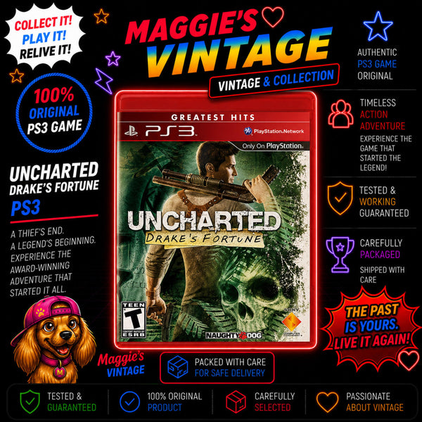 Uncharted: Drake's Fortune Not Not For Resale (PS3) CIB, DISC LIKE NEW