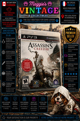 Assassin's Creed III (Sony PlayStation 3, 2012) PS3 CIB DISC LIKE NEW