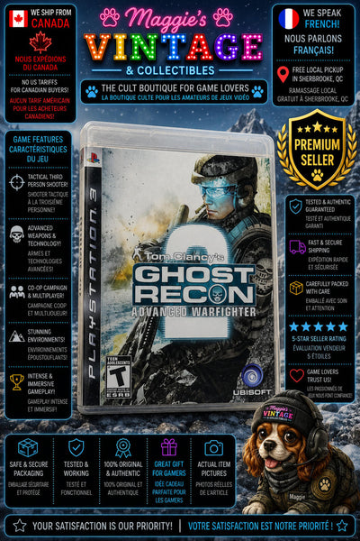 Ghost Recon 2 - Advanced Warfighter (PlayStation 3 PS3, 2007) CIB DISC LIKE NEW