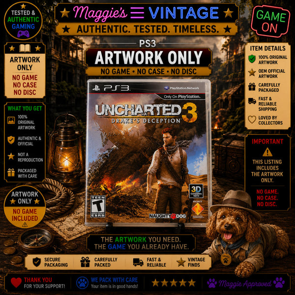 PS3 *UNCHARTED 3 ARTWORK ONLY