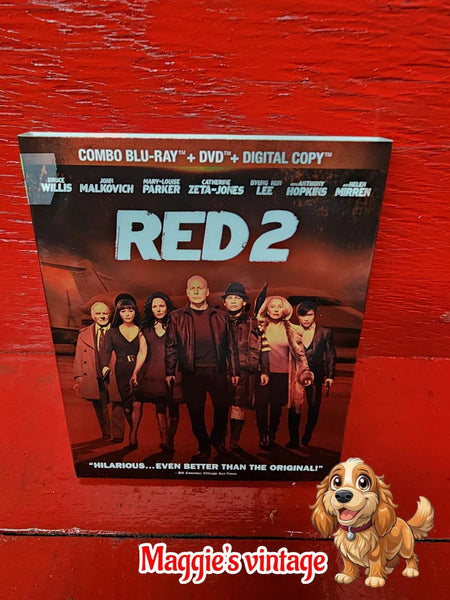 RED 2 (DVD, 2013, Canadian)  *BILINGUE DISC LIKE NEW* SLIPCOVER!