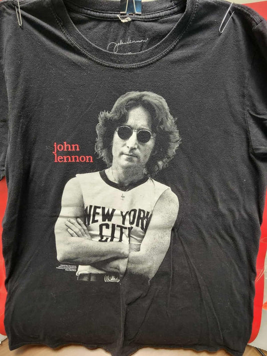 2015 John Lennon New York City T Shirt Licensed Beatles Beautiful Boy Rock Black