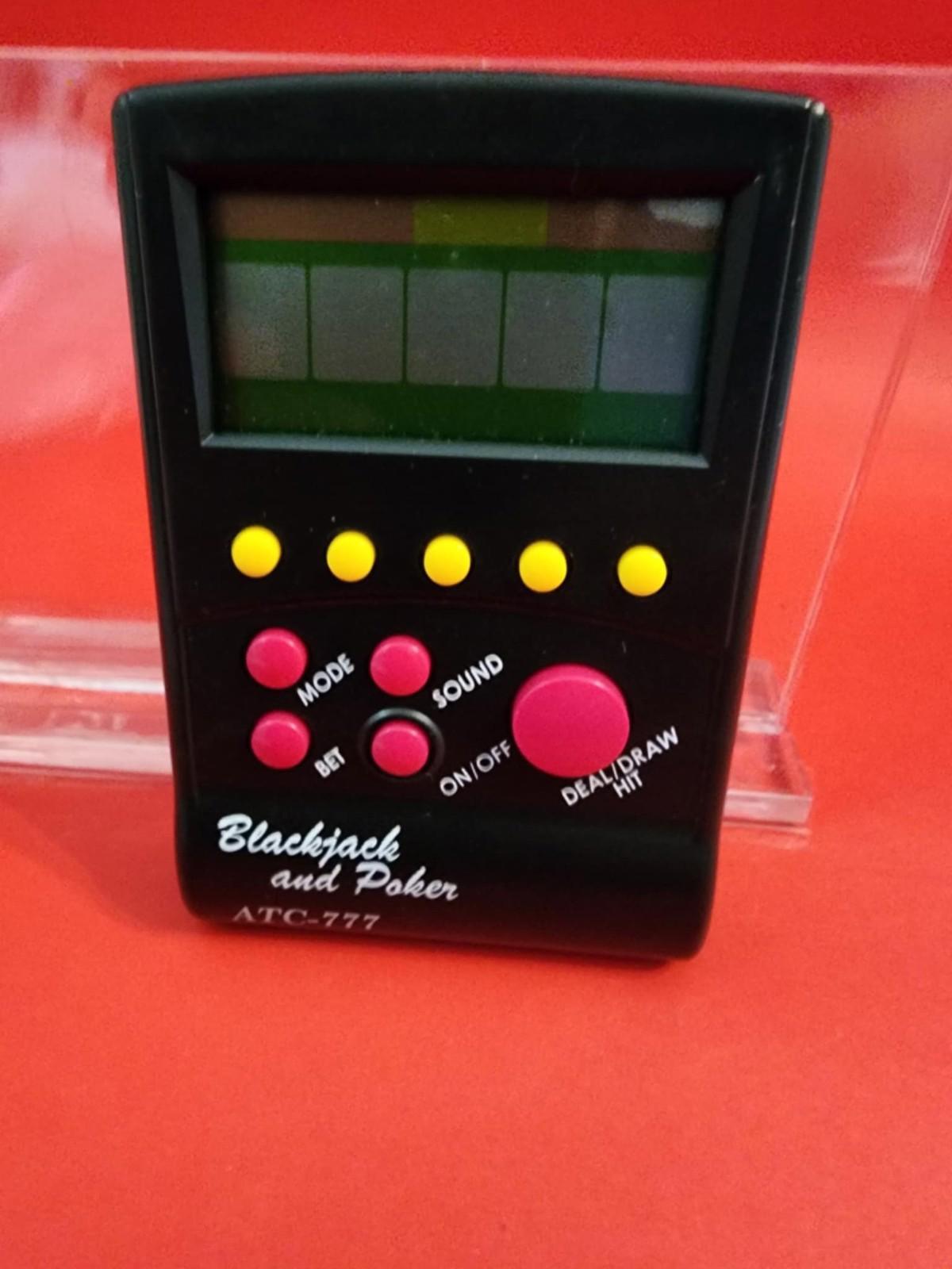 Vintage Blackjack and Poker  ATC-777, 2 IN 1 Handheld Electronic Casino Game