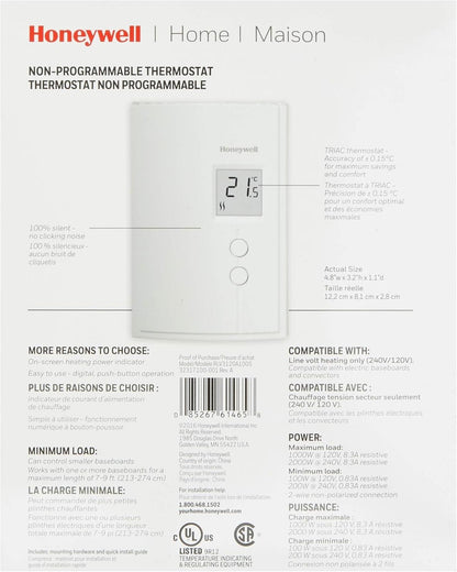 Honeywell RLV3120A NIB Thermostat Shrink-Wrapped Electric Heat 120/240V White