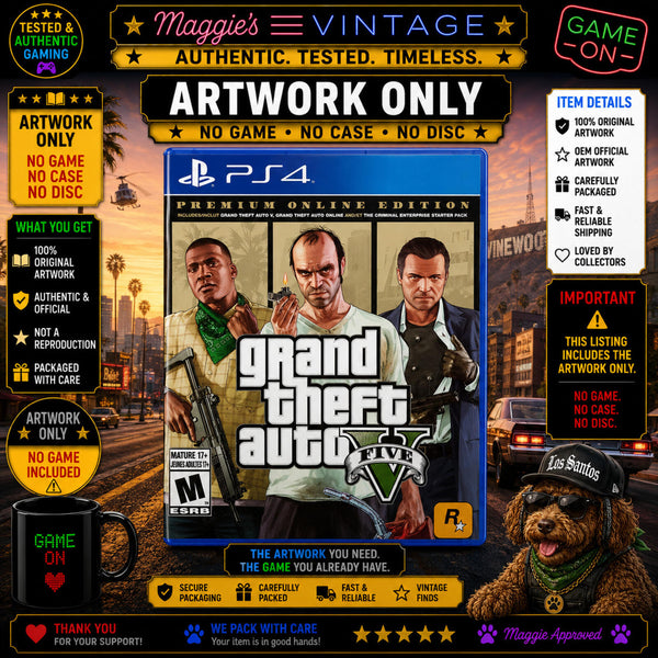 Grand Theft Auto GTA V 5 Premium Online Edition - PS4 ARTWORK ONLY