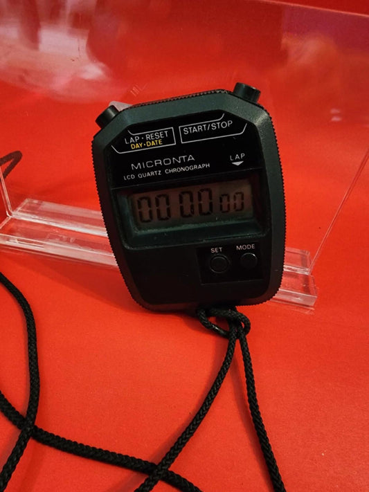 MICRONTA LCD Quartz chronograph -  63-5009  (LCD STOPWATCH) Vintage!
