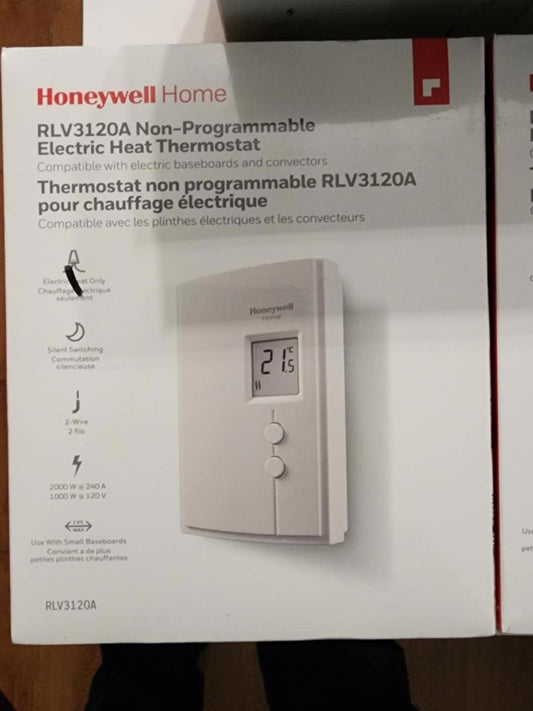 Honeywell RLV3120A NIB Thermostat Shrink-Wrapped Electric Heat 120/240V White