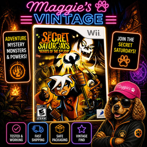 Secret Saturdays: Beasts of the 5th Sun (Nintendo Wii, 2009) CIB DISC LIKE NEW