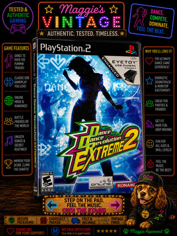 Dance Dance Revolution Extreme 2 sony PlayStation 2, 2005) PS2 CIB DISC LIKE NEW