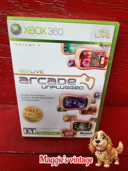 Xbox Live Arcade Unplugged Vol. 1 (Microsoft Xbox 360) *CIB DISC LIKE NEW*