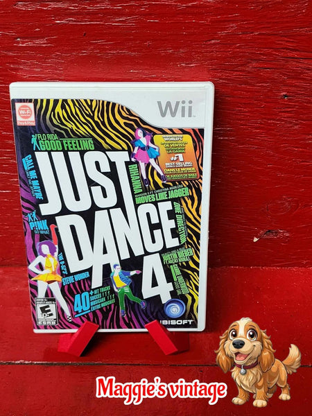Just Dance 4 (Nintendo Wii, 2012) Complete In Box CIB DISC LIKE NEW*
