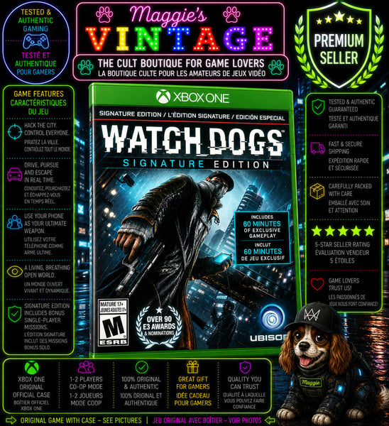Watch Dogs - Signature Edition (Microsoft Xbox One, 2014) CIB DISC LIKE NEW