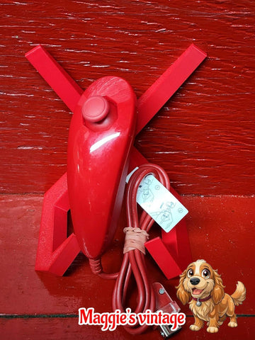 Nintendo Wii Nunchuck Controller Red Official Nintendo CLEANED AND TESTED