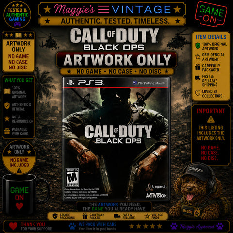 Call of Duty: Black Ops (Sony PlayStation 3 PS3, 2010)  ARTWORK ONLY