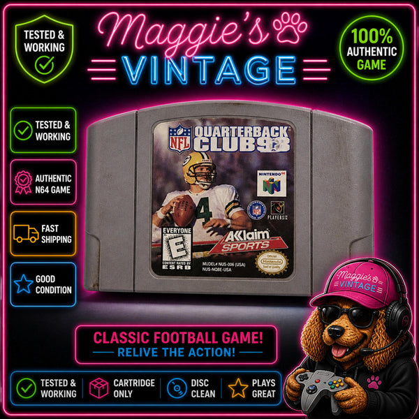 NFL Quaterback Club 98 - Nintendo 64 n64 - Game Cart only
