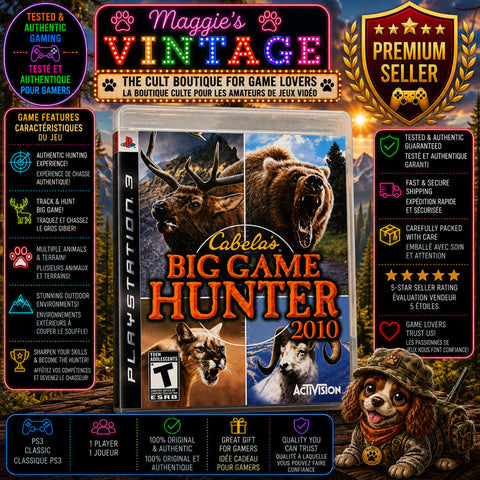 PS3 Playstation Cabela's Big Game Hunter 2010  CIB DISC LIKE NEW