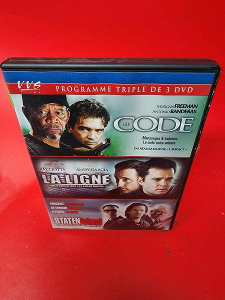 The Code/The Line/Staten Island - VVS Films Triple Feature BILINGUE DVD LIKE NEW