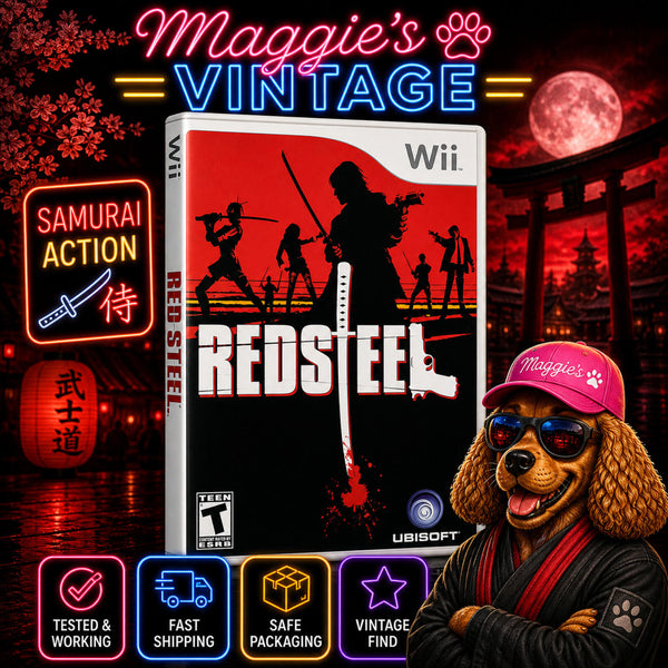 RedSteel Nintendo Wii - VG+ Condition - Red Steel Wii Game  CIB DISC LIKE NEW