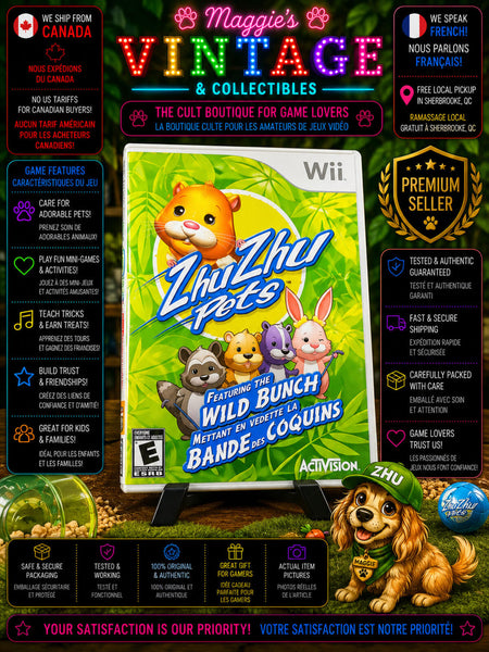 Nintendo Wii Zhu Zhu Pets : Featuring Wild Bunch  NO MANUAL DISC LIKE NEW