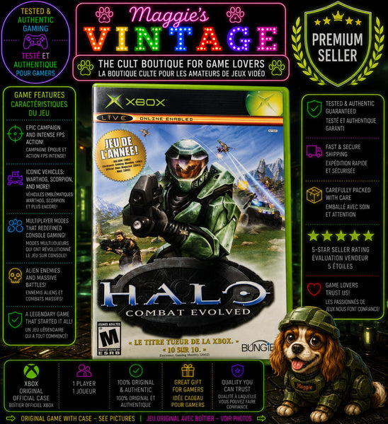Halo Combat Evolved - Microsoft Xbox CIB DISC LIKE NEW