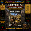 Call of Duty 3 ( Sony PlayStation 2, 2006 ) PS2 MANUAL ONLY