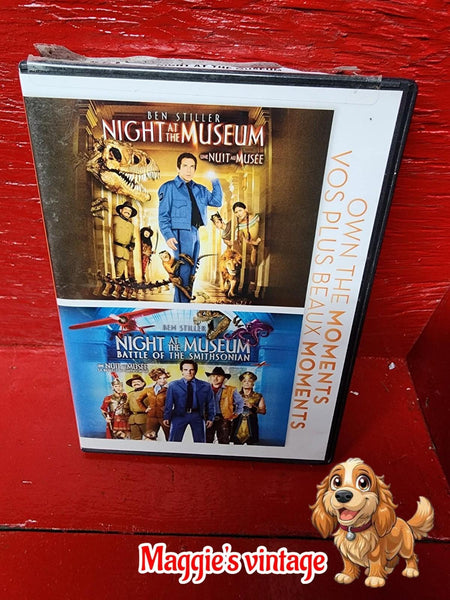 Night At The Museum + Battle Of The Smithsonian. DVD * BILINGUE  DISC LIKE NEW*