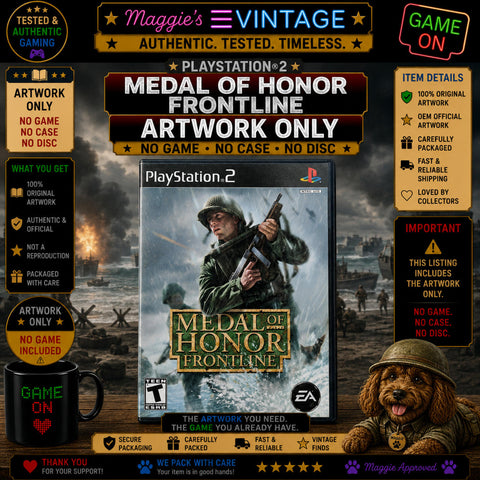 Medal of Honor: Frontline (Sony PlayStation 2, PS2)  ARTWORK ONLY