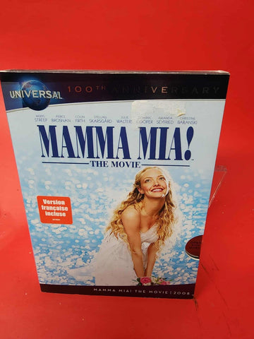 Mamma Mia (DVD, 2012,  100th Anniversary) SLIP COVER  * BILINGUE  DISC LIKE NEW